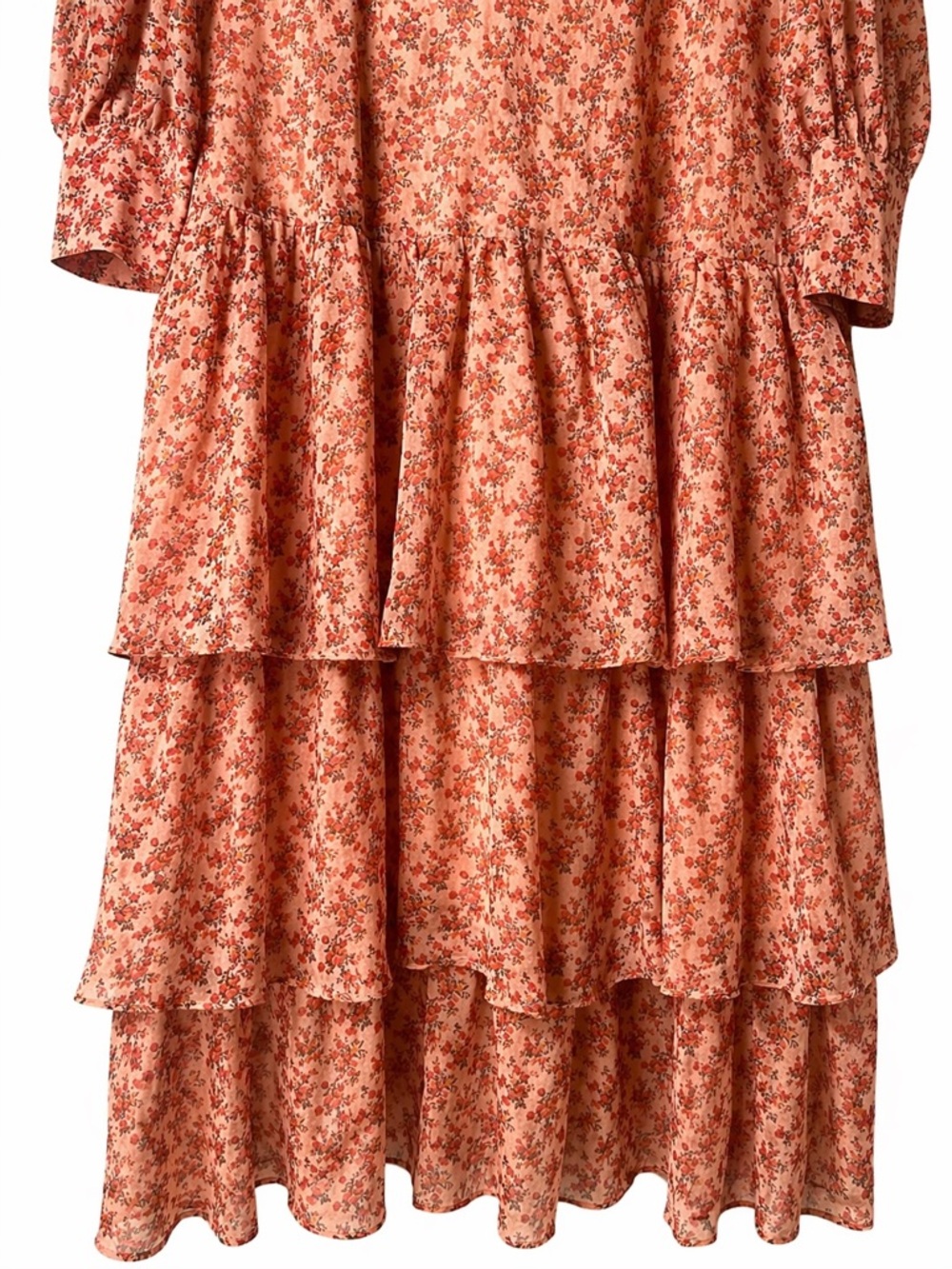 Nordstrom-Bardot Lainey Floral Long Tiered Chiffon Maxi Dress - Picture 5 of 16